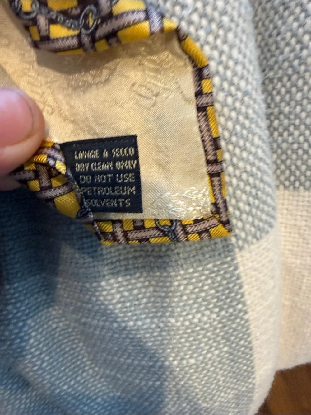 Gucci Yellow and Navy Geometric Silk Tie